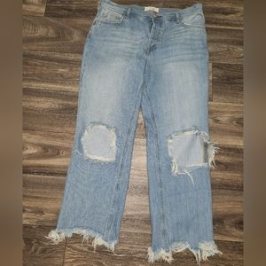 We The Free high rise button fly distressed jeans size 28
